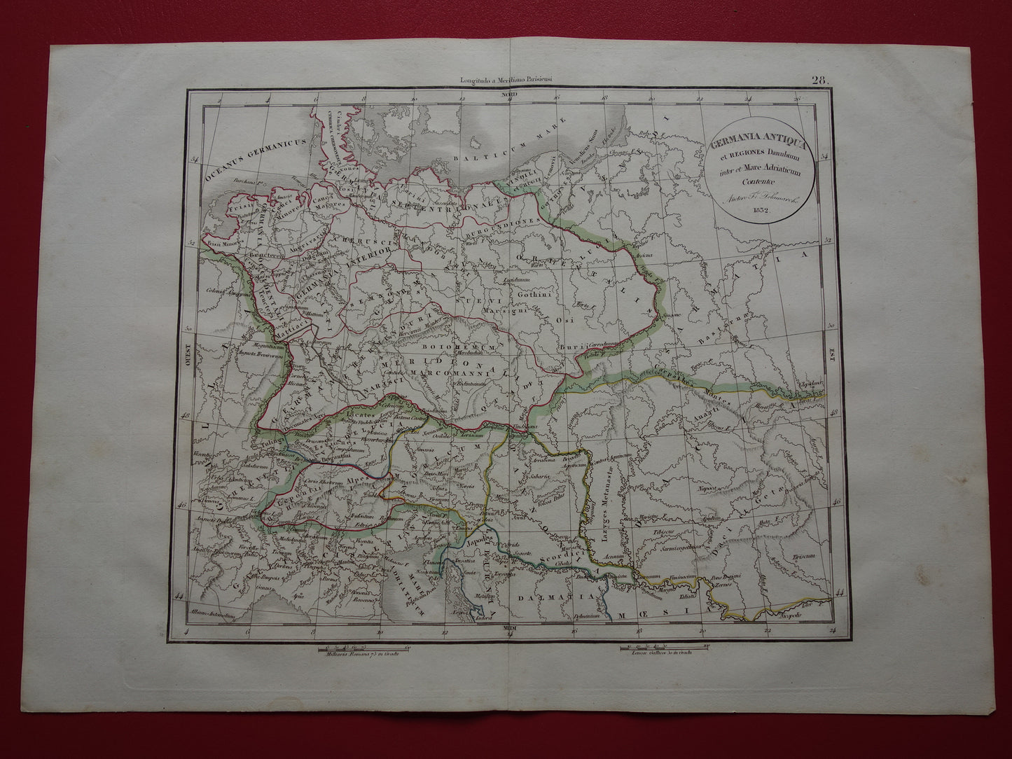 Germania antiqua et regiones danubum inter et mare adriaticum contentoe delamarche 1832