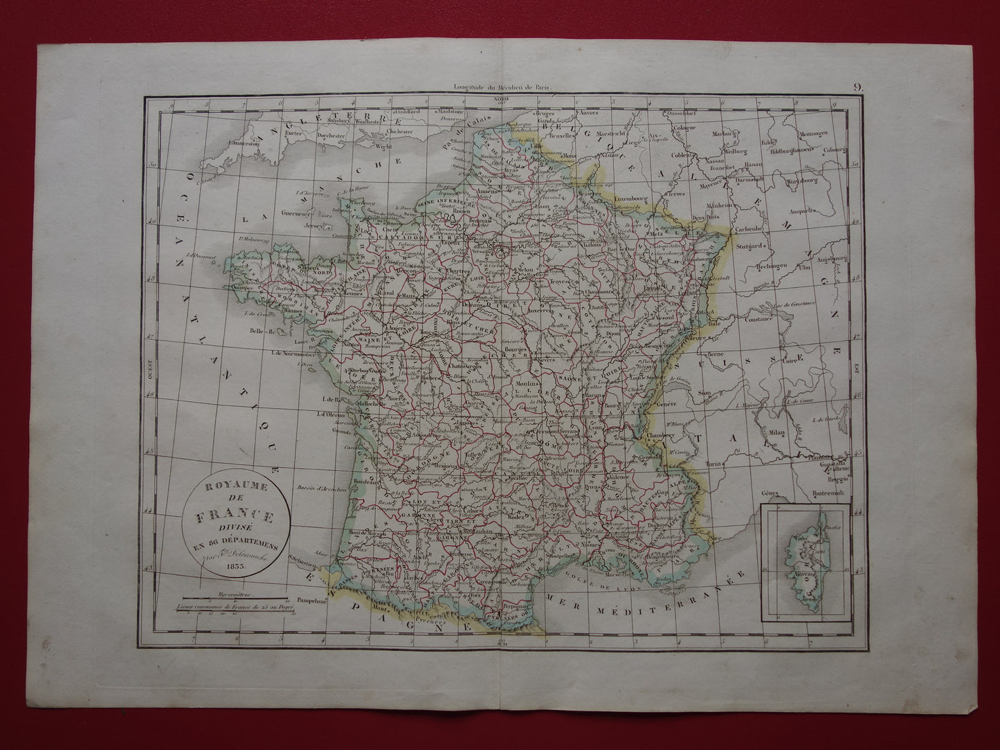 Royaume de France divise en 86 departements Delamarche 1833