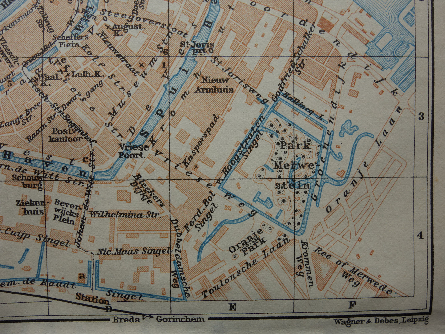 DORDRECHT oude kaart van Dordrecht uit 1914 kleine originele antieke plattegrond Nederland