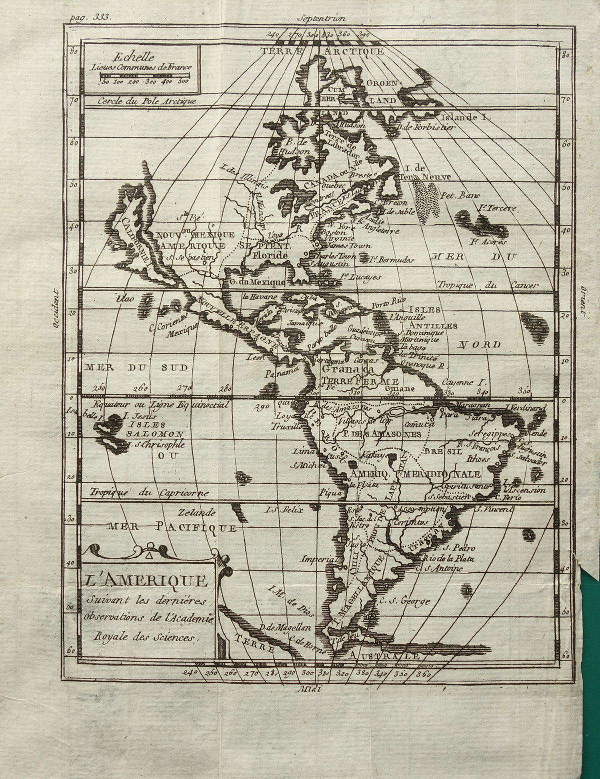 Noord & Zuid Amerika 260+ jaar oude kaart van de Amerika's uit 1759 originele antieke kaart Californië eiland klein formaat