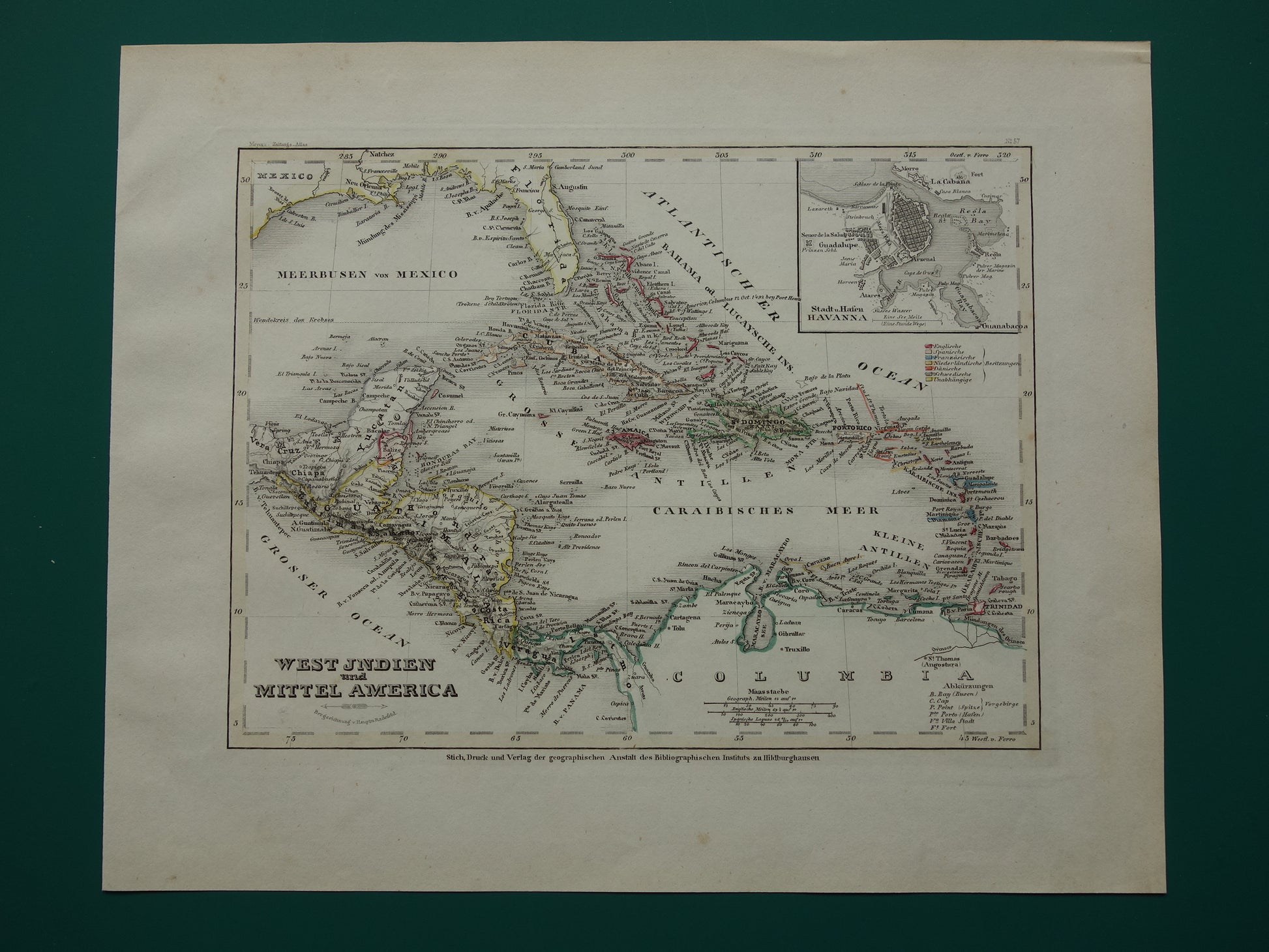 oude kaarten West Indië originele antieke landkaarten
