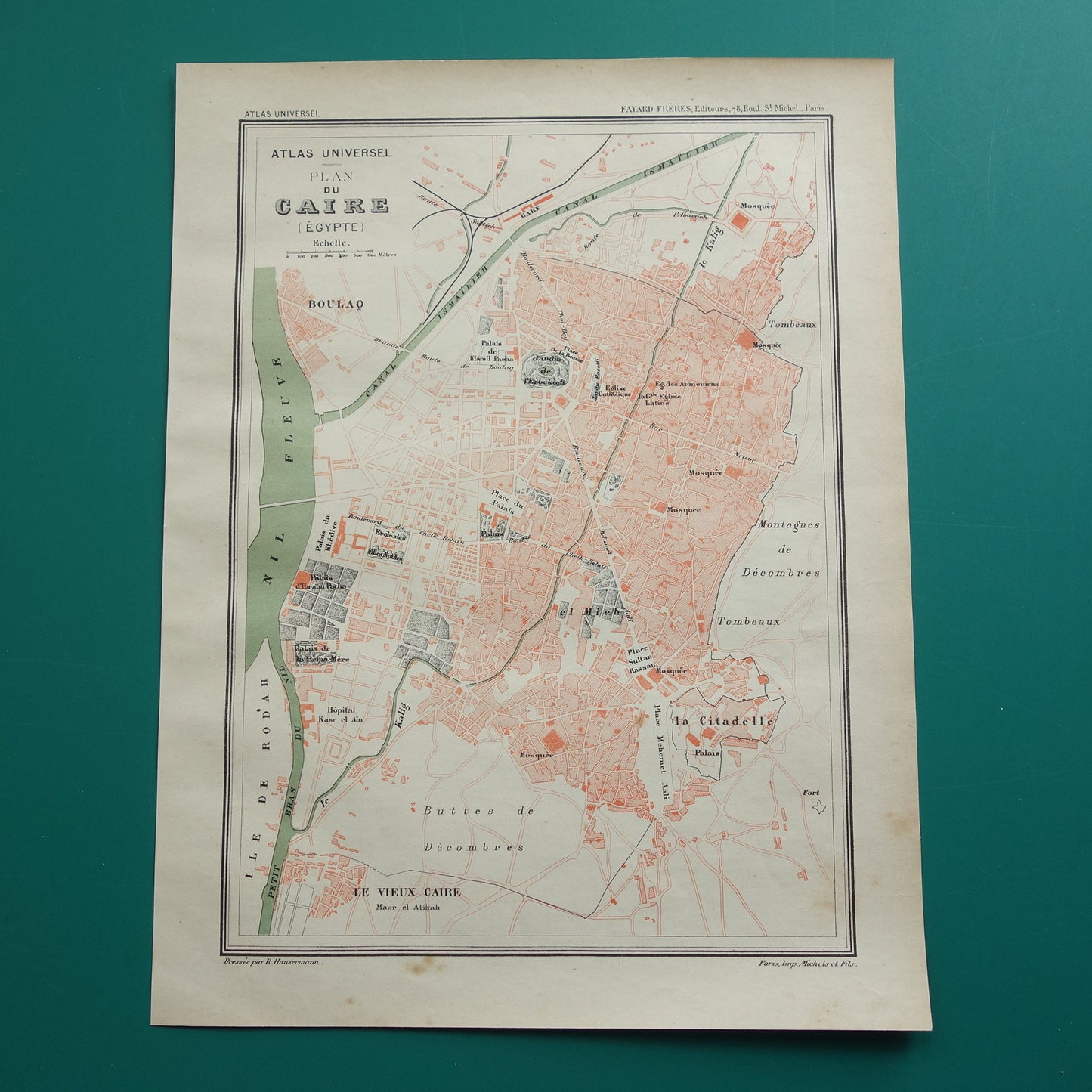 old map of airo Egypt for sale