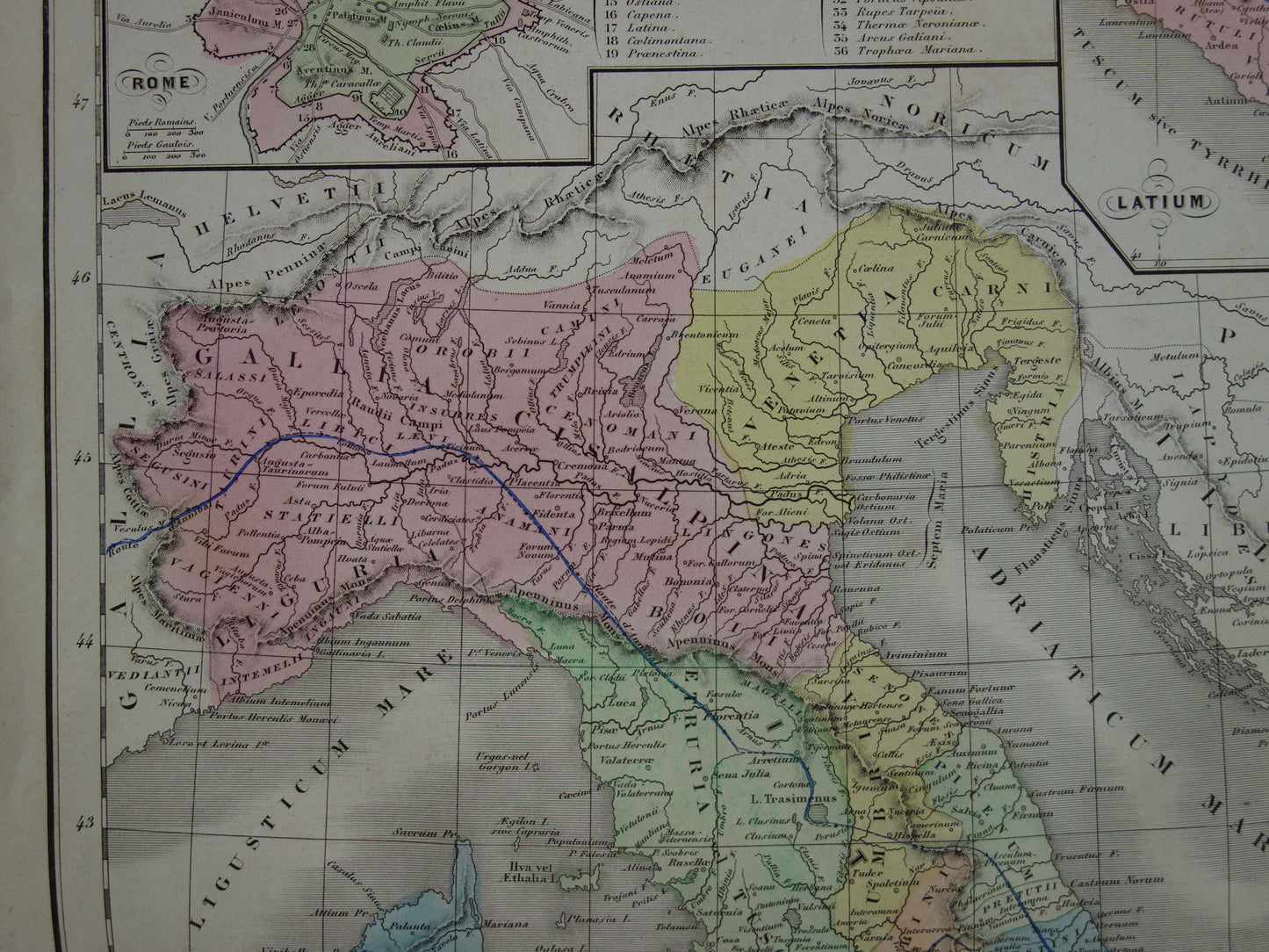 Oude kaart van Europa in 1789 bij start Franse revolutie Originele antieke kaart zwart/wit geschiedeniskaart