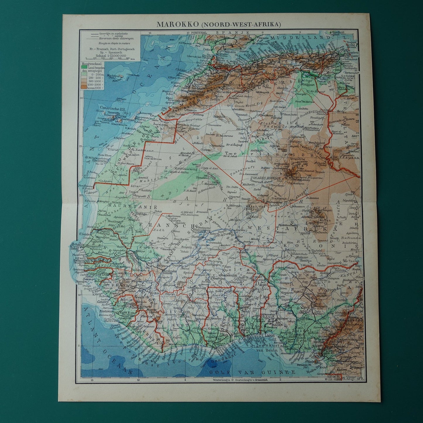 oude kaarten van Noord-West Afrika