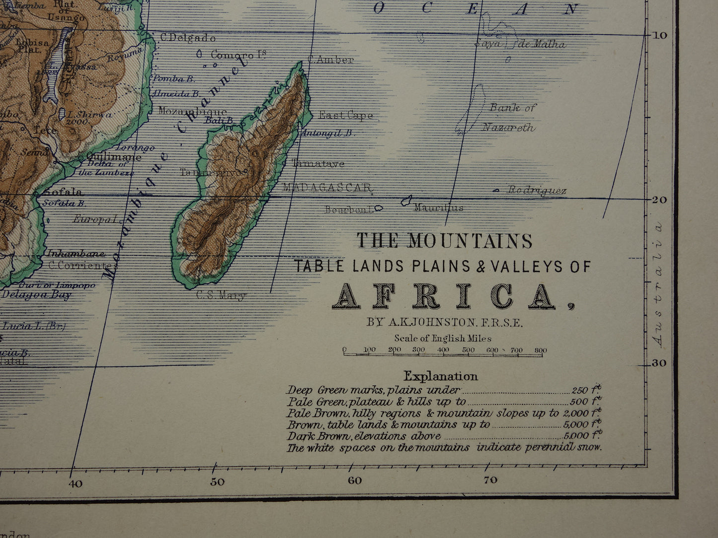  The mountains table lands plains and valleys of Africa by A.K. Johnston