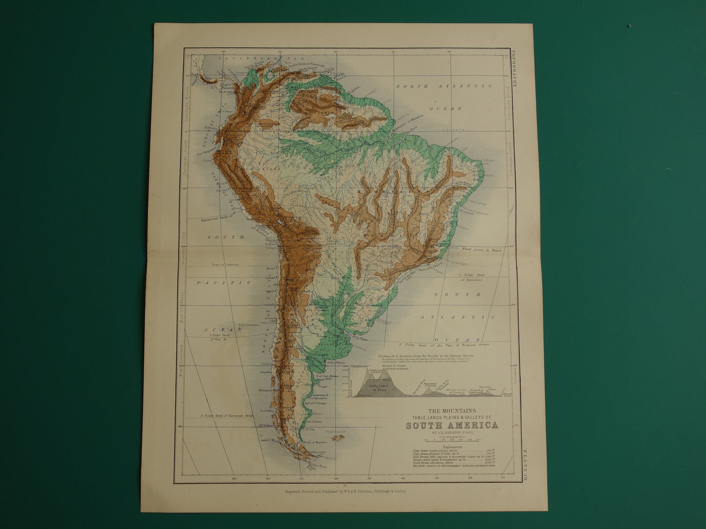 The mountains table lands plains and valleys of south america