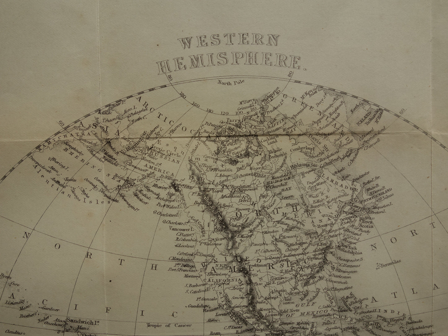 THE ROYAL DICTIONARY-CYCLOPAEDIA Thomas Wright World Map circa 1860
