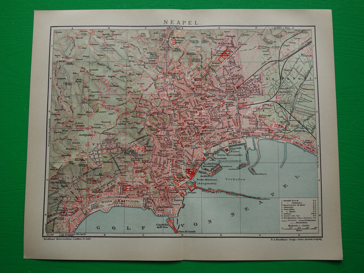 plattegrond van Napels uit het jaar 1905