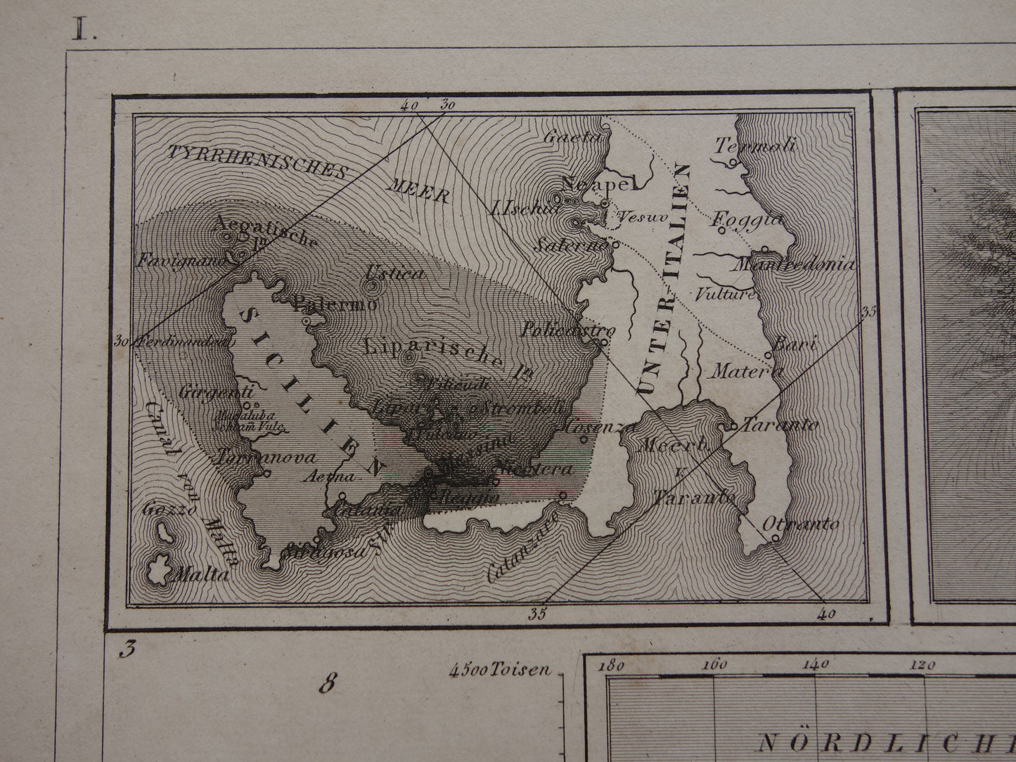 Antique WORLD MAP old map of the World from 1849 about volcanoes seismology mountain tops mountains