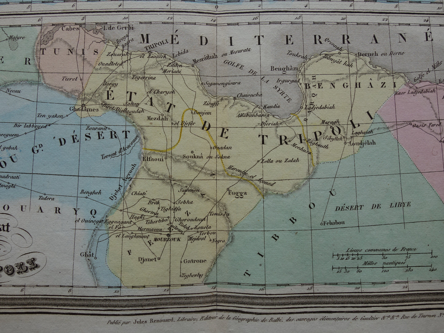 Antieke landkaart van Noord-Afrika uit 1838 originele oude kaart Marokko Algerije Tunesië Libië en Egypte