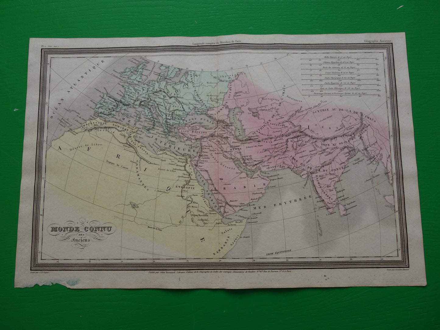 Geschiedenis van de cartografie oude kaart van Ptolemaeus Wereldkaart Antieke Kartografie Aardrijkskunde print