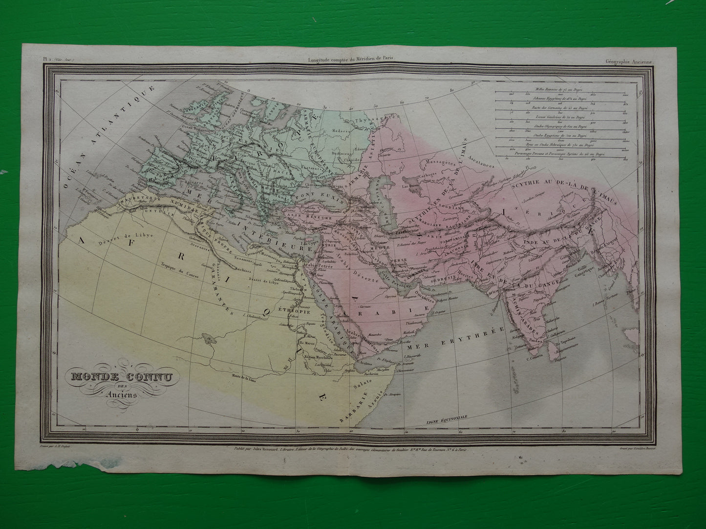 Geschiedenis van de cartografie oude kaart van Ptolemaeus Wereldkaart Antieke Kartografie Aardrijkskunde print