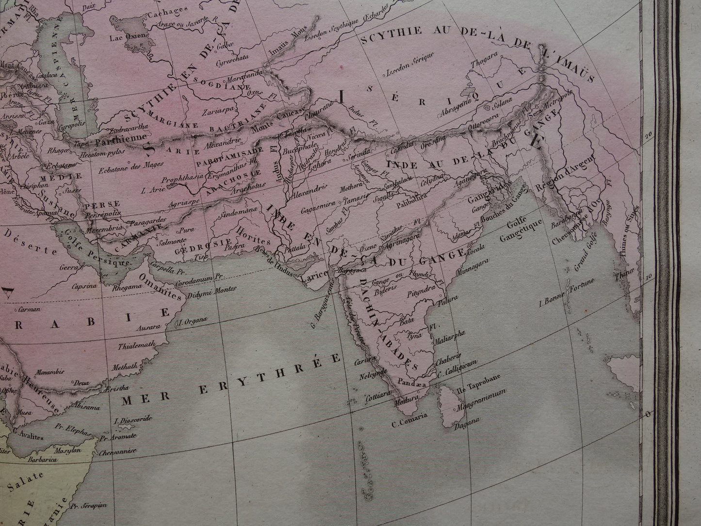 Geschiedenis van de cartografie oude kaart van Ptolemaeus Wereldkaart Antieke Kartografie Aardrijkskunde print