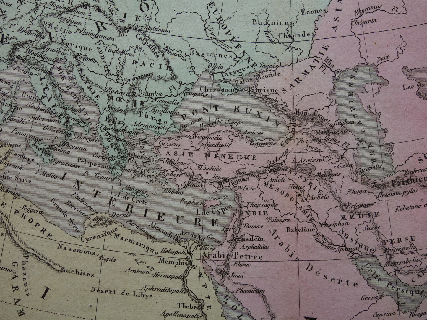 Geschiedenis van de cartografie oude kaart van Ptolemaeus Wereldkaart Antieke Kartografie Aardrijkskunde print