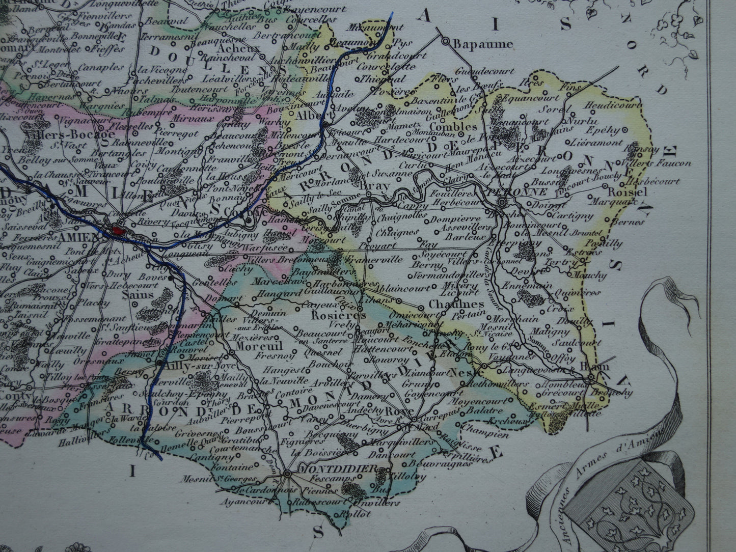 OOSTZEE oude kaart van Baltische Staten Polen in 1877 originele antieke landkaart Estland Letland Litouwen vintage poster