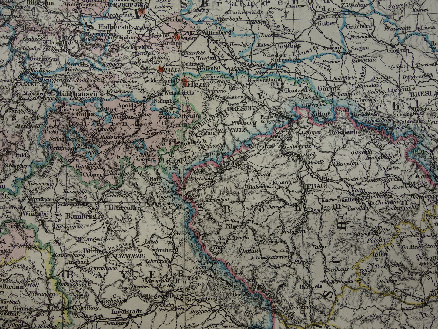 DUITSLAND Antieke landkaart van het Duitse Rijk in 1886 Grote originele 135+ jaar oude kaart Berlijn Pruissen Polen