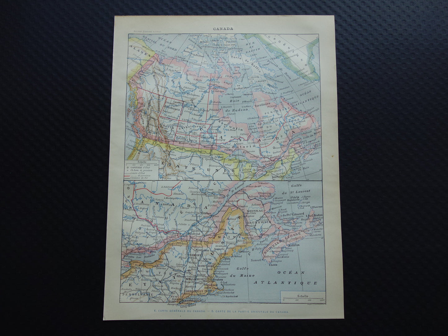 CANADA Oude landkaart van Canada uit 1902 Originele antieke kaart vintage print