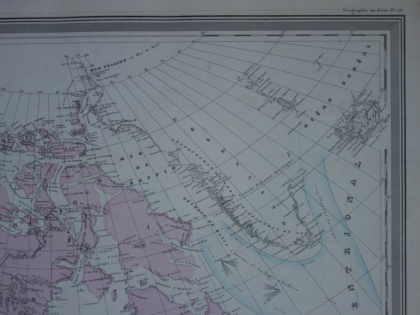 NOORD-AMERIKA antieke landkaart Groot formaat historische kaarten