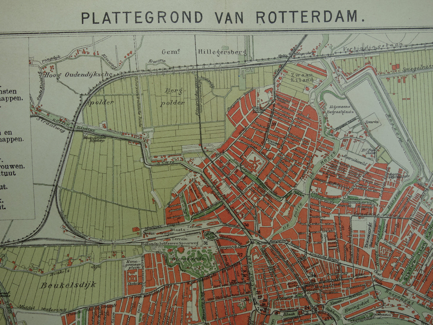 Rotterdam in het jaar 1910 plattegrond