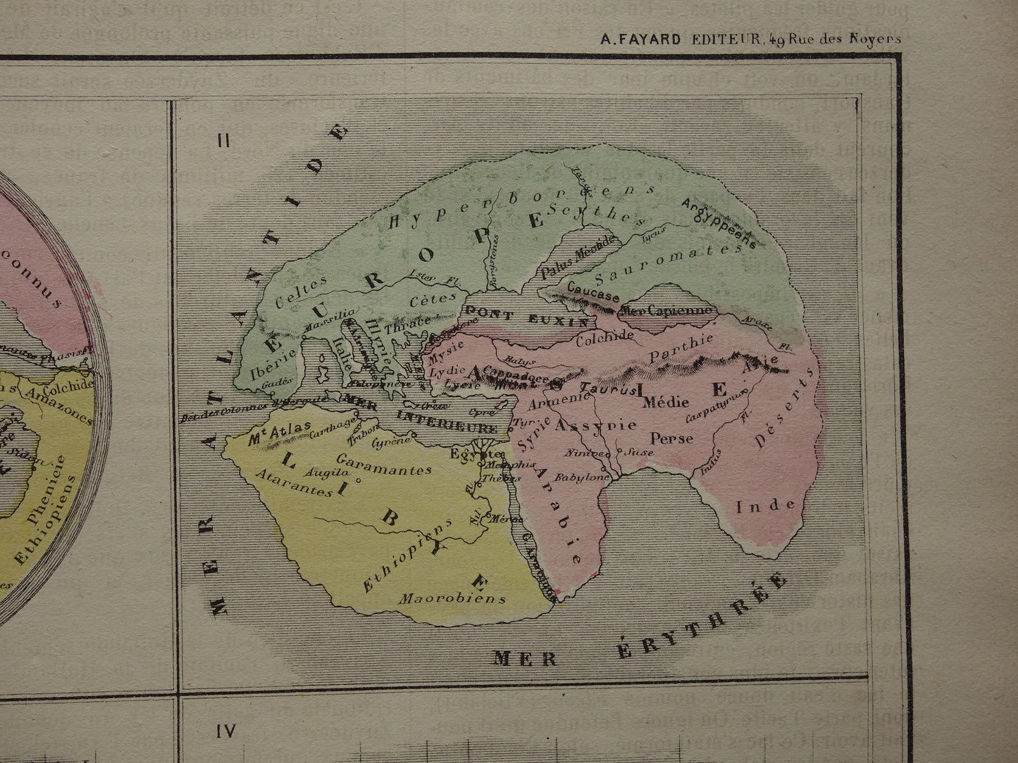 Geschiedenis van cartografie oude kaart van Ptolemaeus Homerus Wereldkaart Antieke Kartografie Aardrijkskunde print Strabo Herodotus