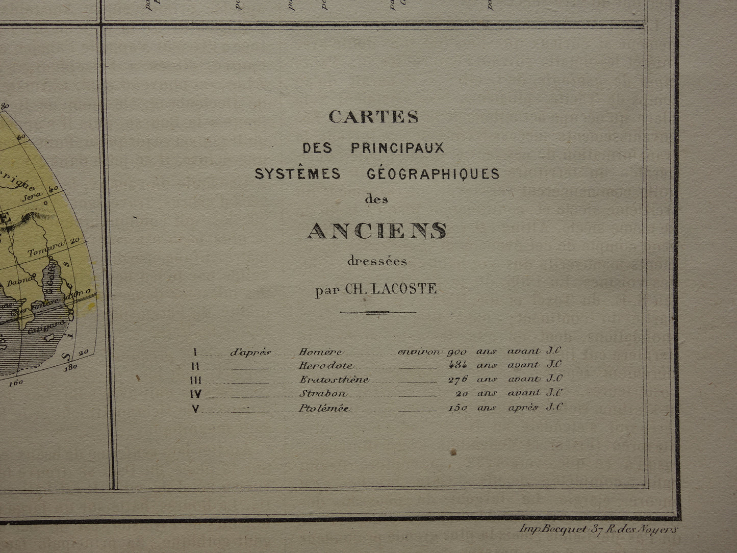 Geschiedenis van cartografie oude kaart van Ptolemaeus Homerus Wereldkaart Antieke Kartografie Aardrijkskunde print Strabo Herodotus