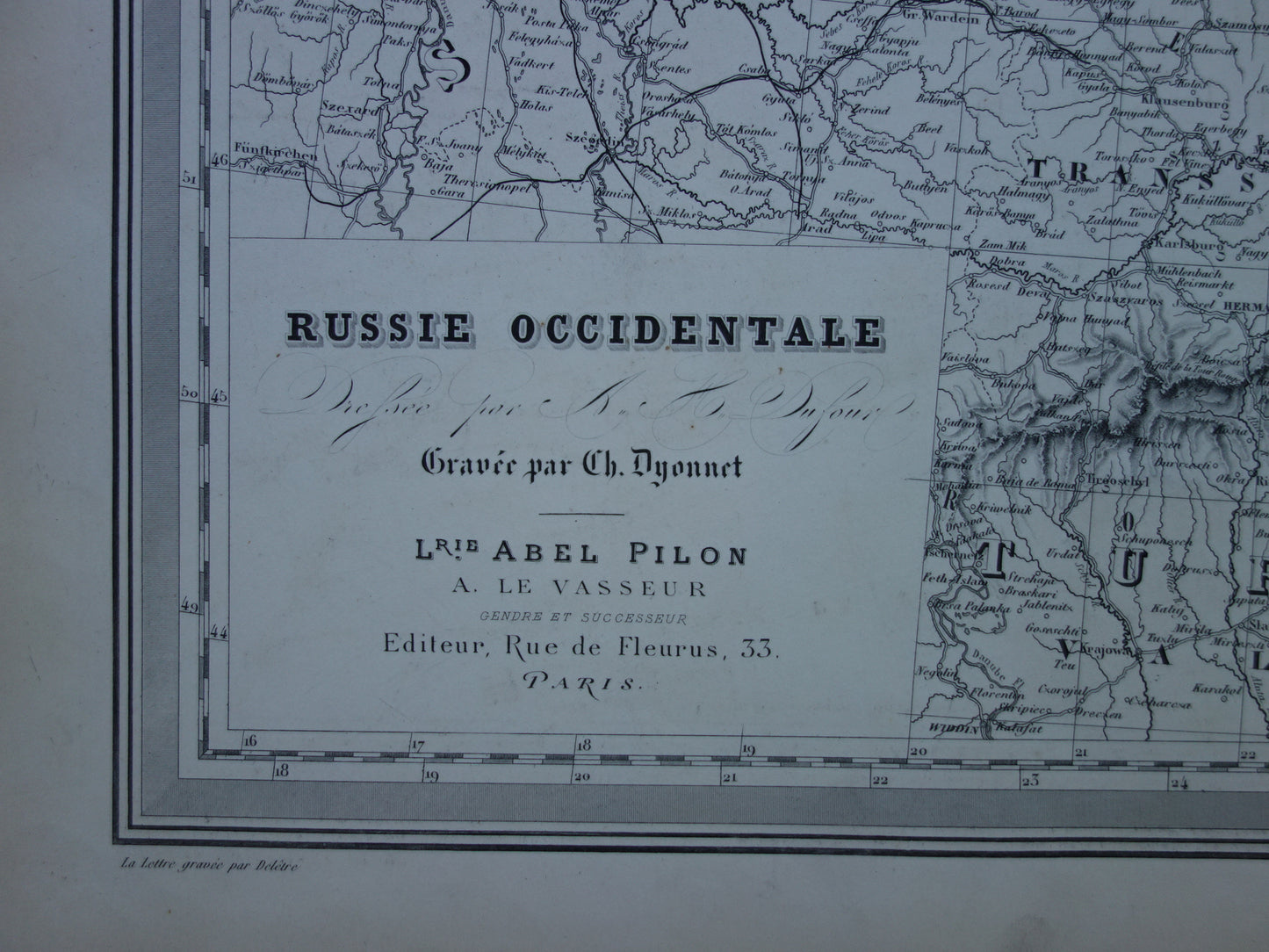 Baltische Staten oude kaart van Europees Rusland 1880 originele antieke landkaart poster Russische Rijk zeer groot formaat