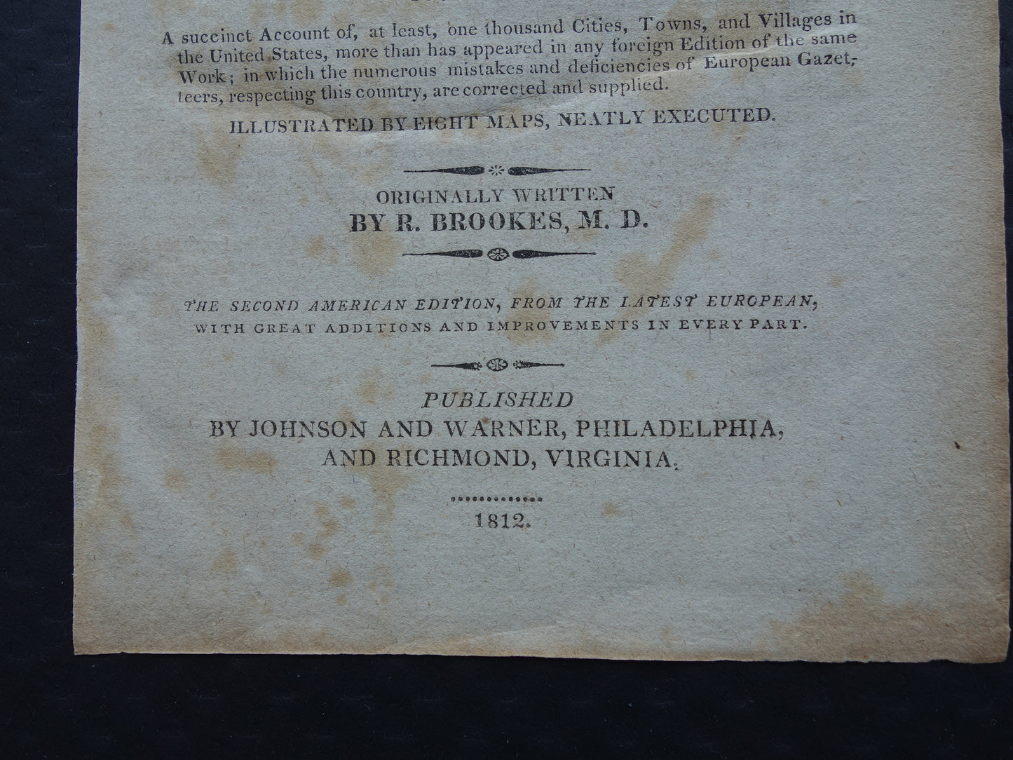 200+ jaar oude kaart van Afrika Originele antieke landkaart 1812 continent Afrika