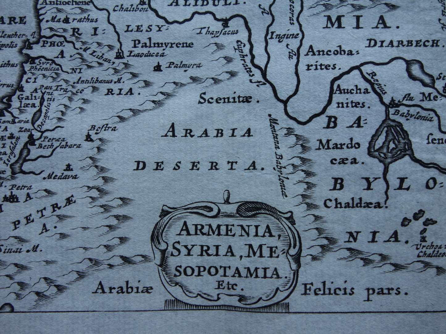 Armenia, Syria, Mesopotami Etc.Cluver map 1661