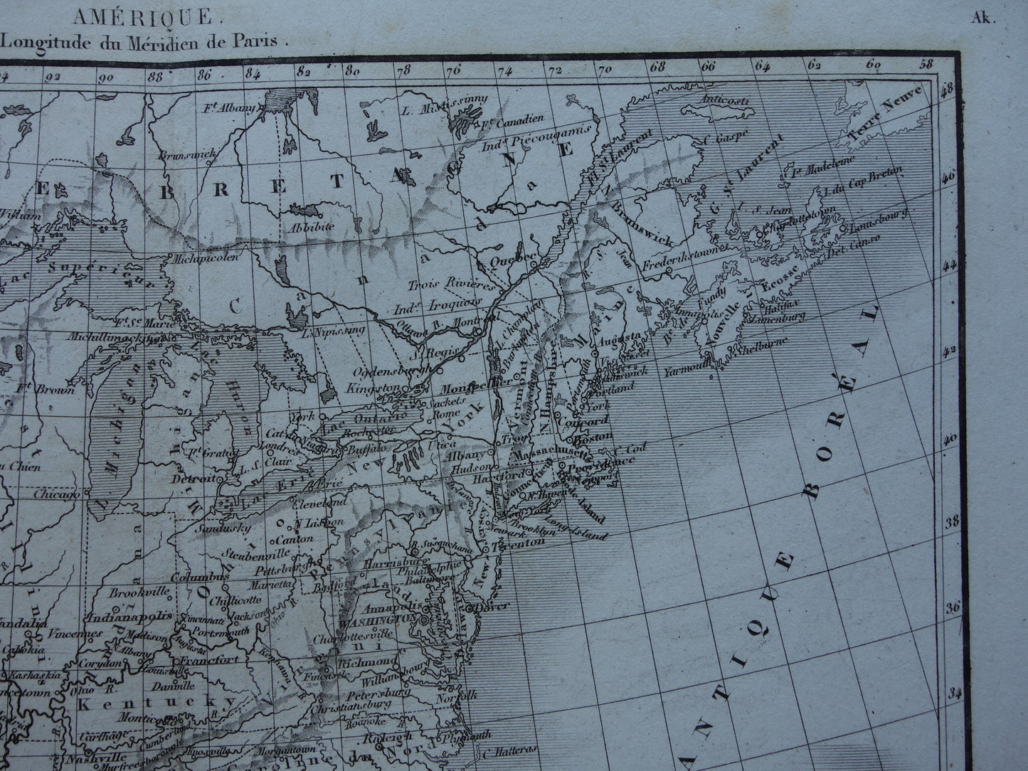 Oostkust van de VS in 1854