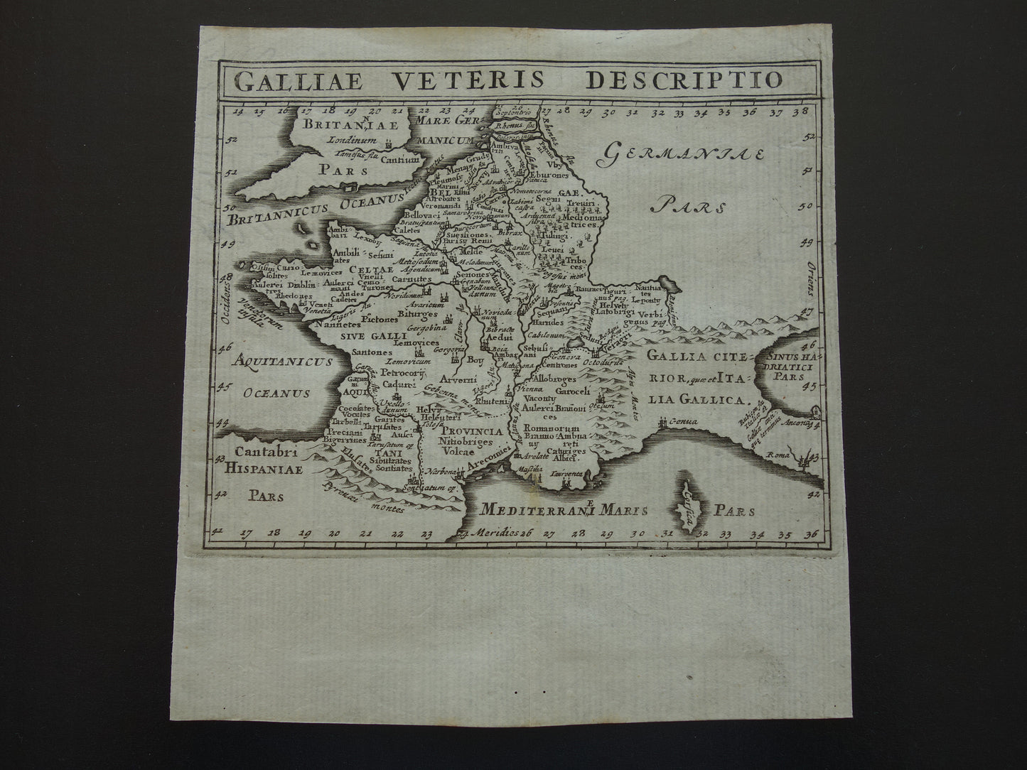 Galliae Veteris Descriptio Cluver 1661 map
