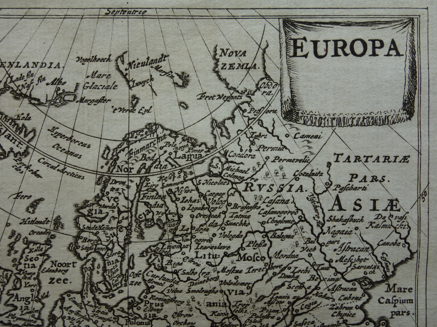 EUROPA 360+ jaar oude kaart van Europa 1661 originele antieke landkaart klein formaat