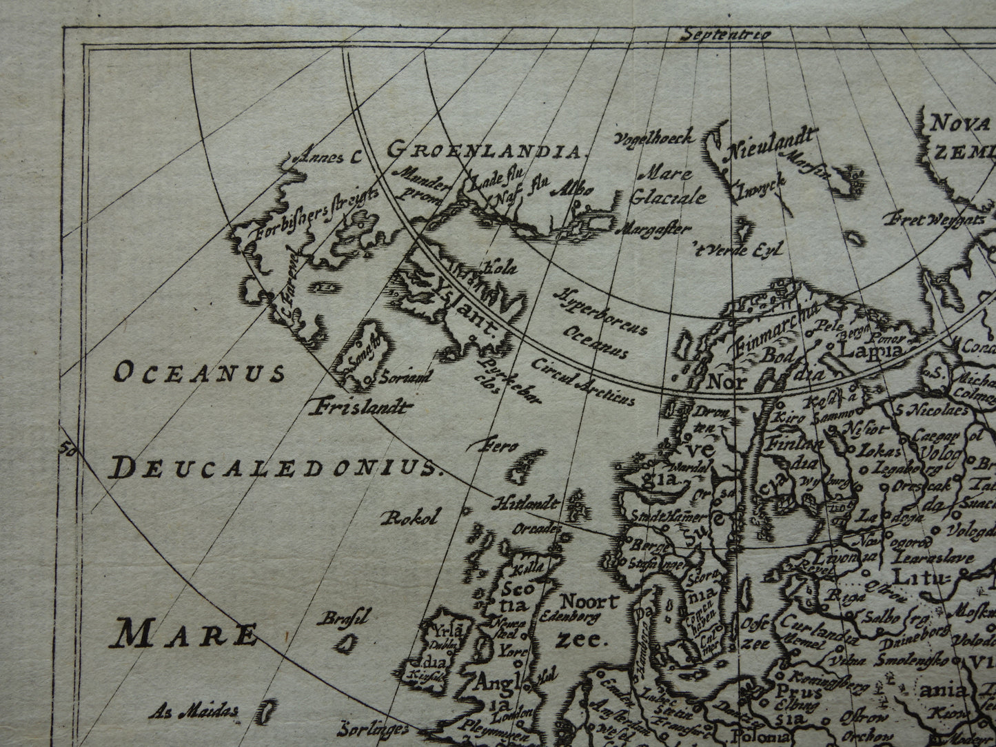 EUROPA 360+ jaar oude kaart van Europa 1661 originele antieke landkaart klein formaat