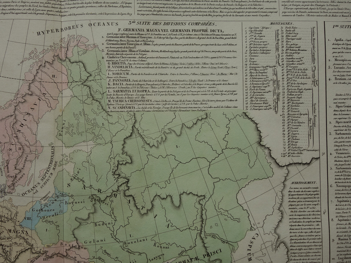 EUROPA oude kaart van Europa in de klassieke oudheid uit 1831 Antieke Landkaart
