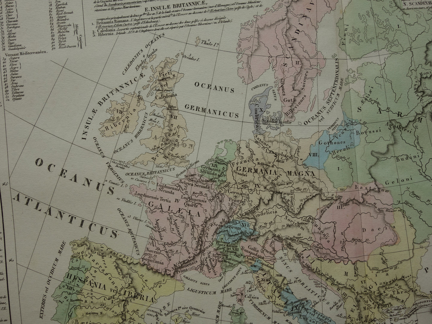 EUROPA oude kaart van Europa in de klassieke oudheid uit 1831 Antieke Landkaart