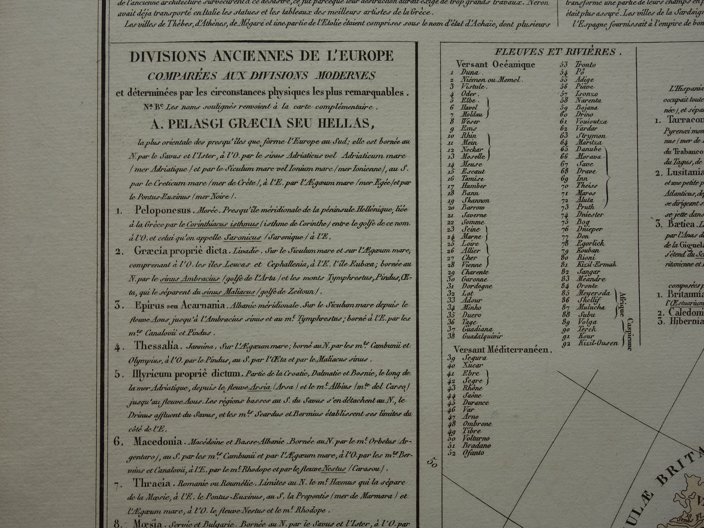 EUROPA oude kaart van Europa in de klassieke oudheid uit 1831 Antieke Landkaart