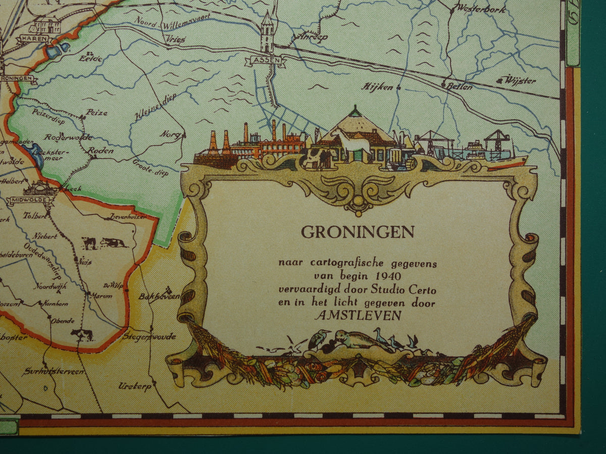 Groningen Nederland Provinciekaart