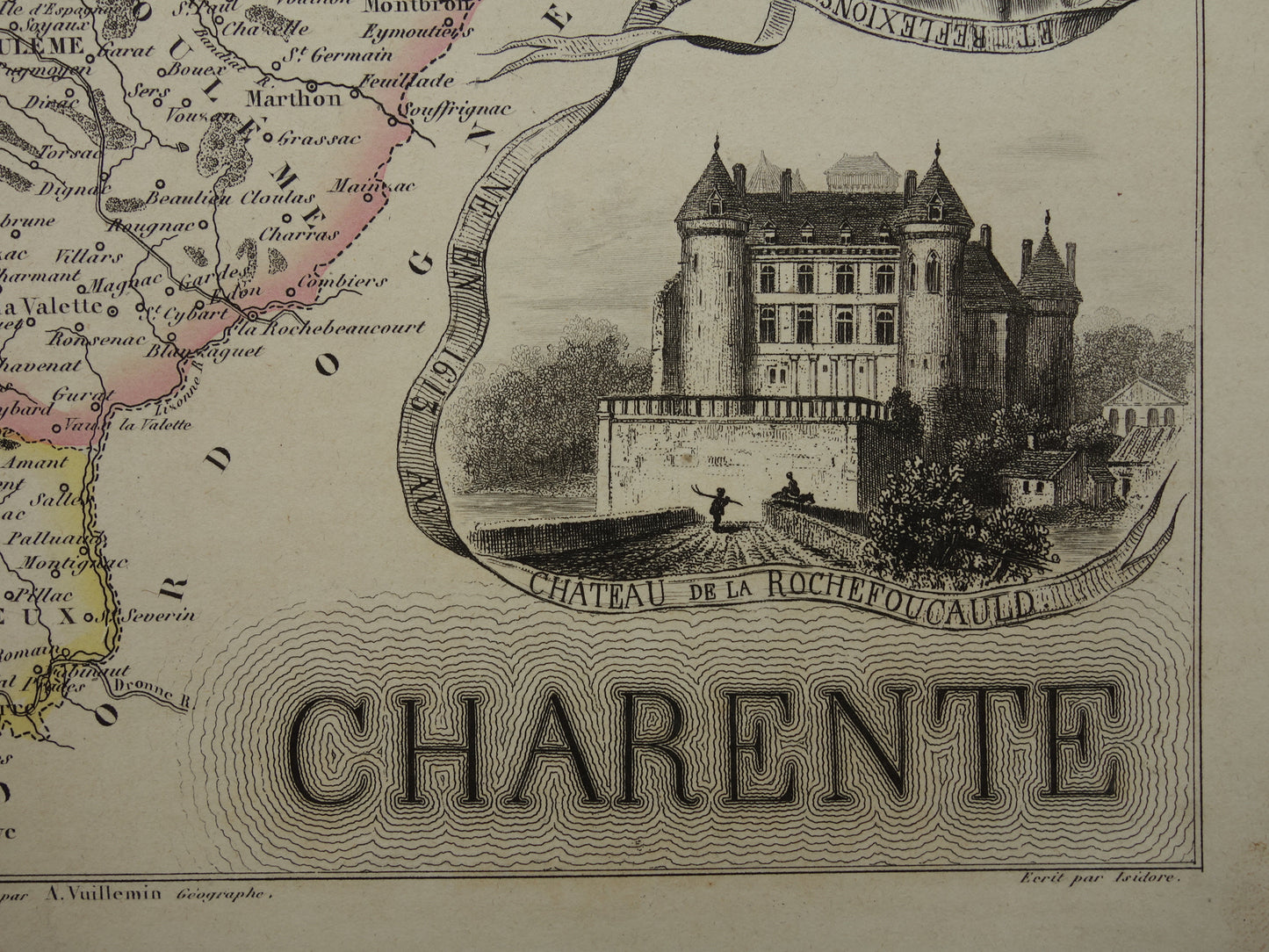 Charente Frankrijk departement kaart