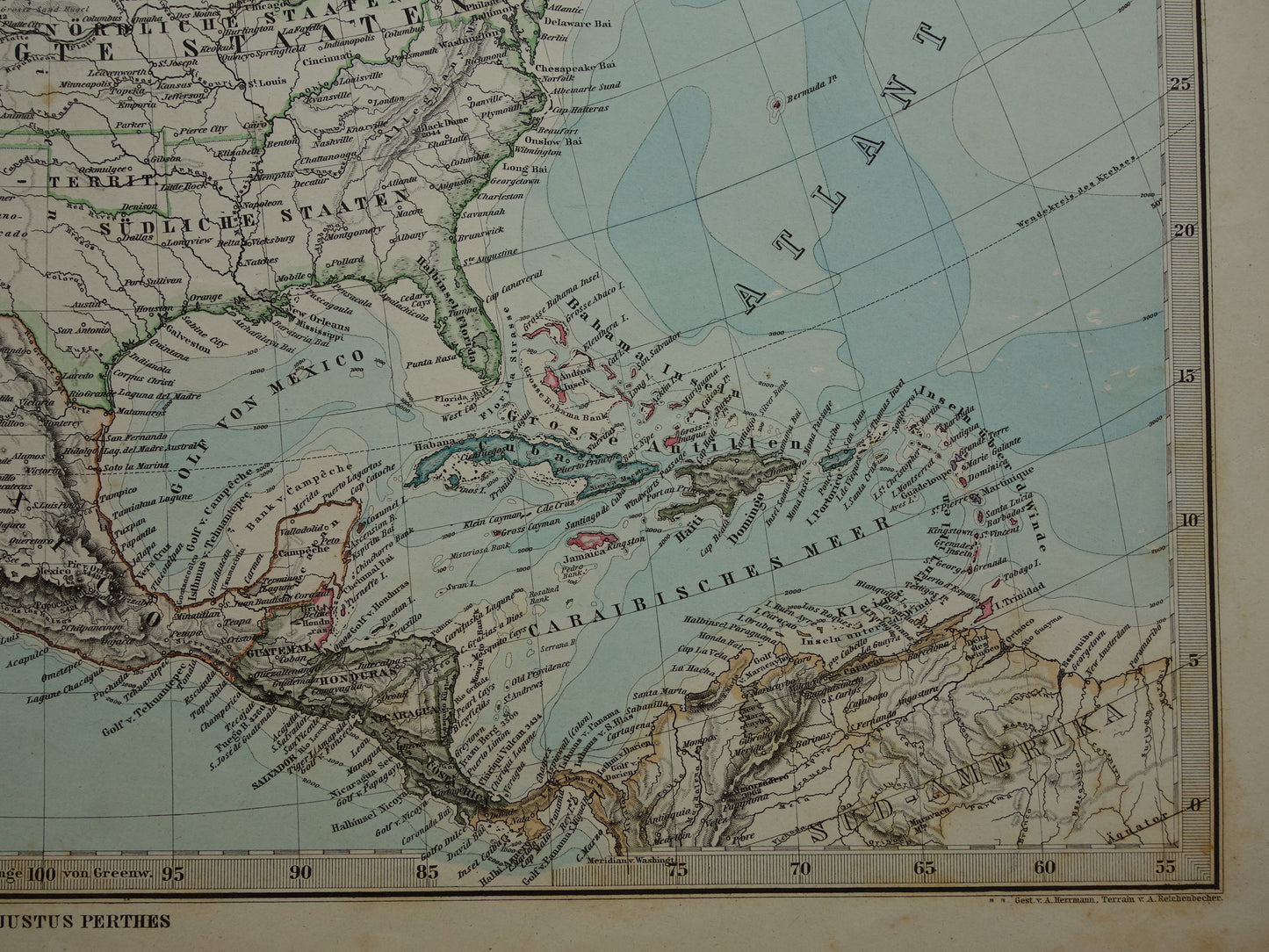 Oude landkaart van Noord-Amerika in 1884 Antieke kaart van de VS Canada Mexico