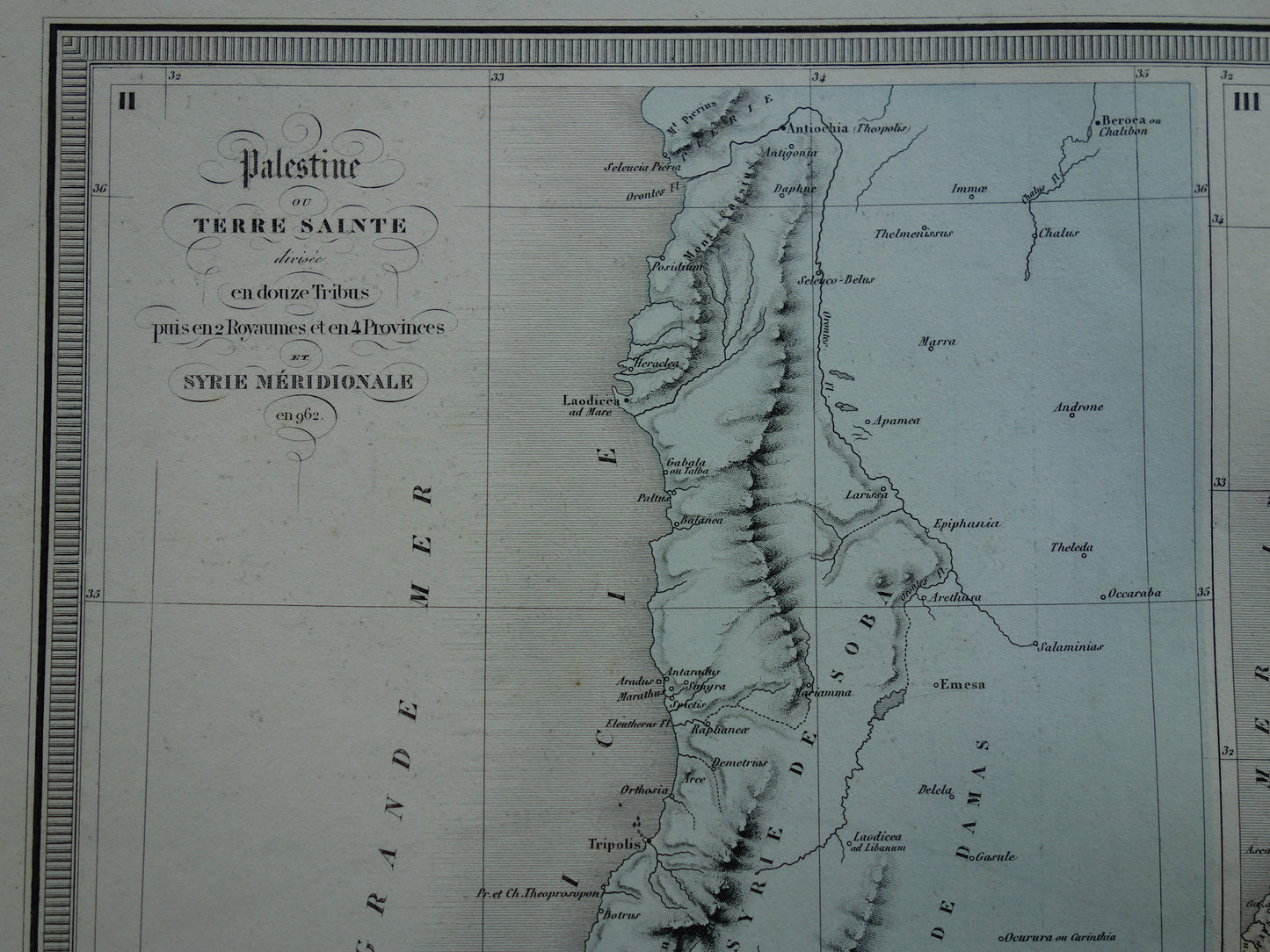 oude geschiedeniskaart bijbel heilige land palestina