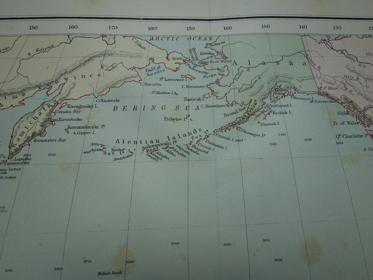 OCEANIË Grote oude kaart van Oceanië Grote Oceaan originele antieke Engelse landkaart Indonesië Australië