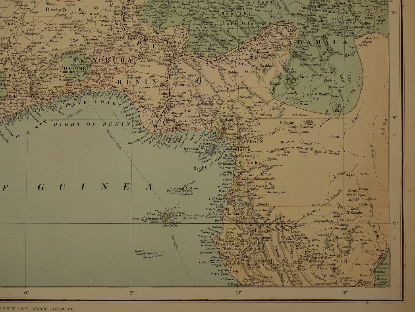 AFRIKA antieke kaart van Noord-Westen van Afrika 130+ jaar oude landkaart van Sahara Marokko Algerije Nigeria Grote originele vintage kaarten