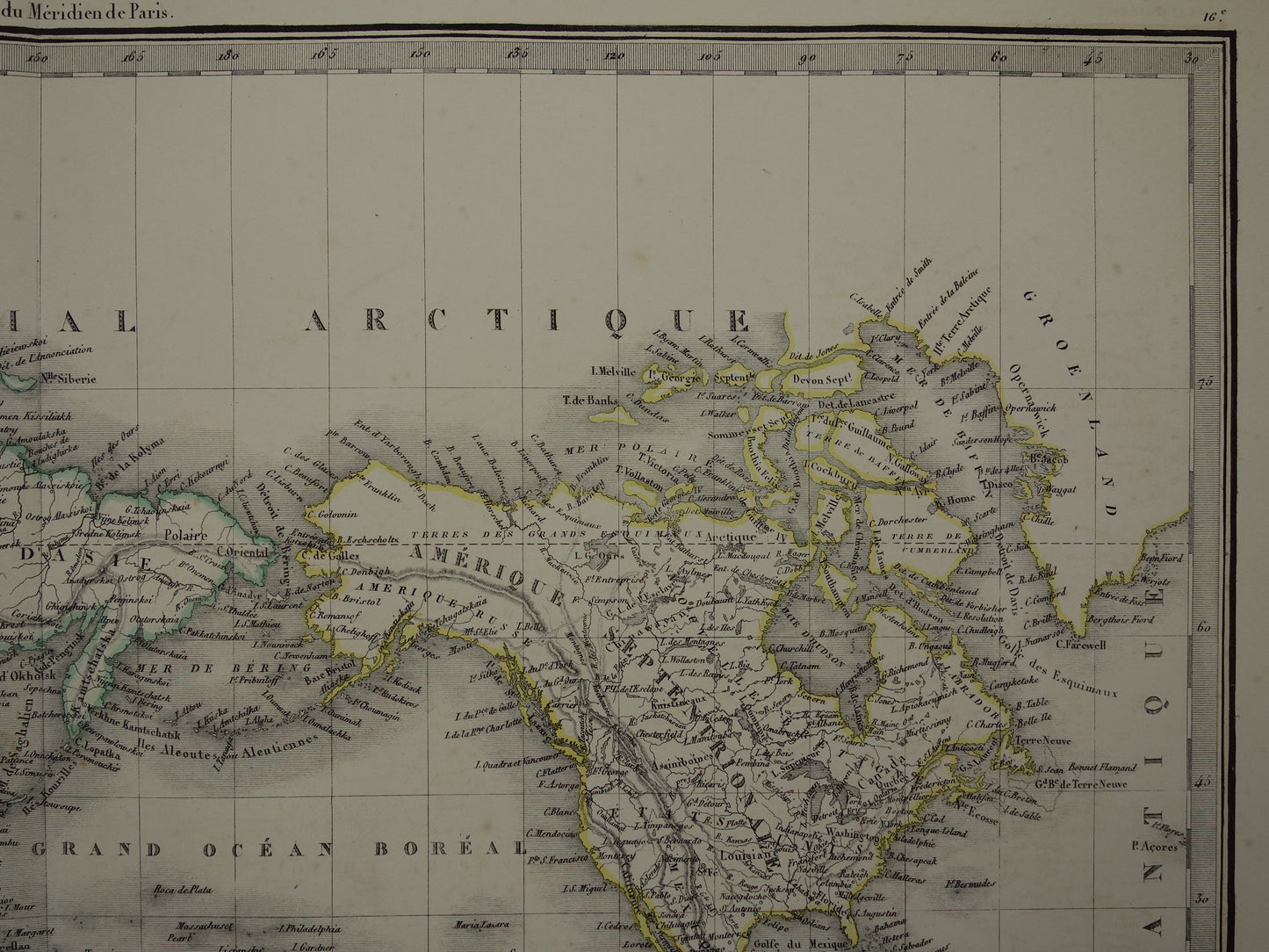 Grote oude Wereldkaart 1851 originele antieke landkaart van de wereld - historische kaarten met jaartal
