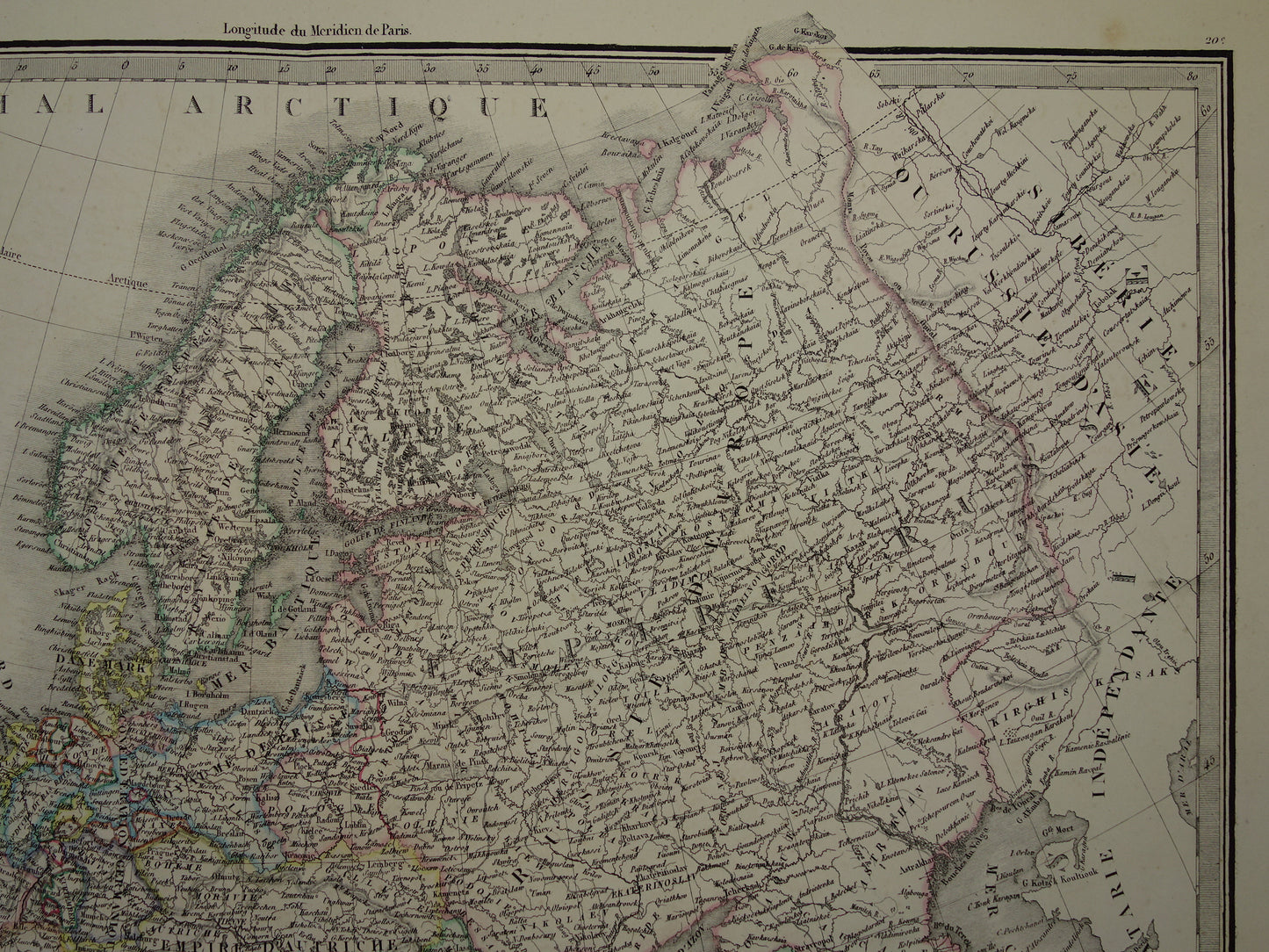 Oude Landkaart van Europa in 1851 Grote antieke kaart Europa originele vintage poster met jaartal