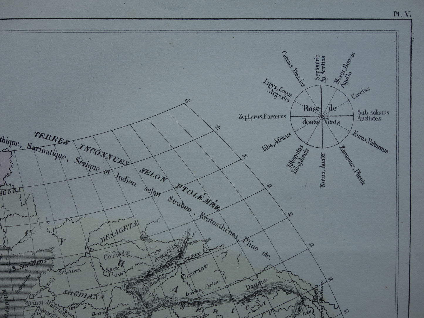 WERELDKAART Kaart van de bekende wereld in de klassieke oudheid ten tijde van Ptolemaeus oude kaarten