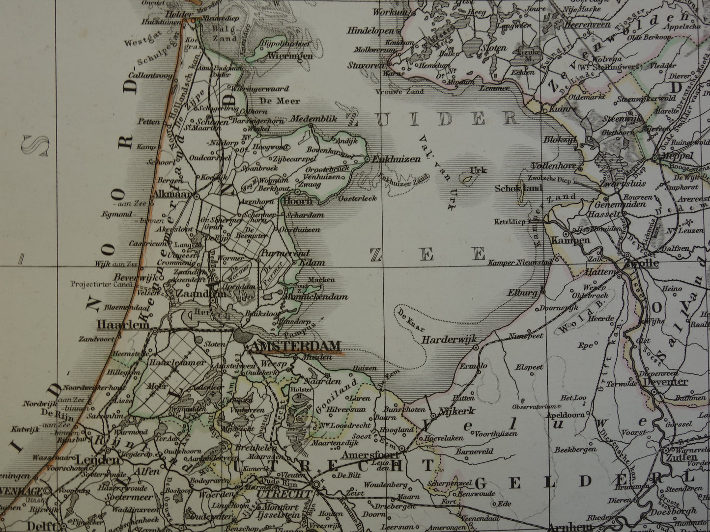 Nederland in het jaar 1868 oude landkaart