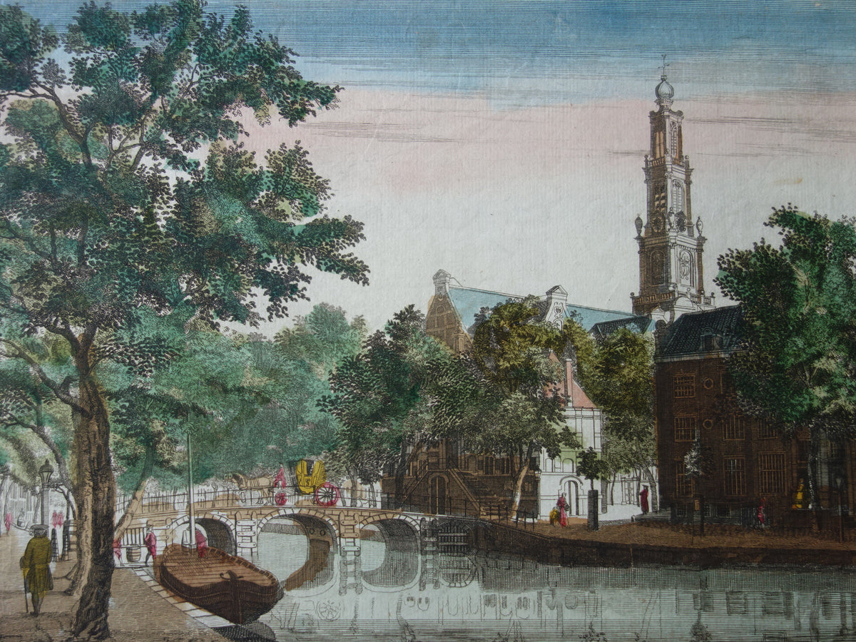 L'Eglise du Ouest et la Boucherie, a Amsterdam, a les voir de Keizersgracht