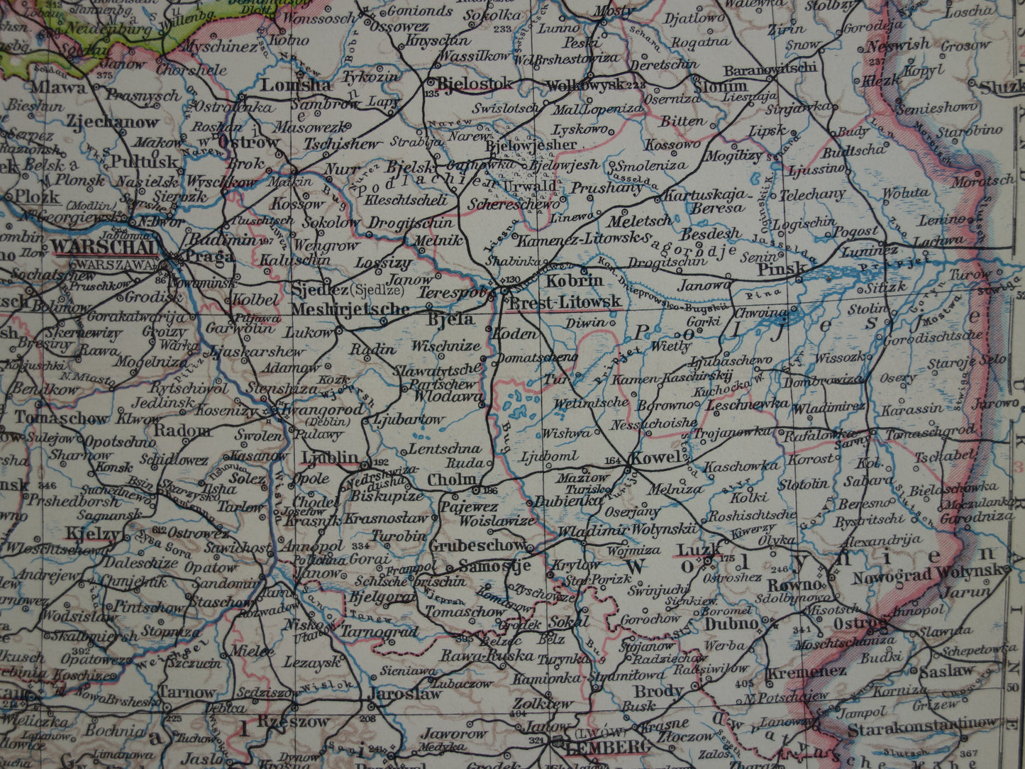 POLEN oude landkaart van Polen uit het jaar 1928 origineel vintage kaart print Polen