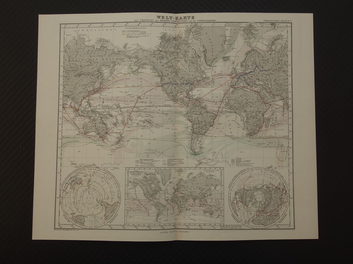 historische wereldkaart muurdecoratie