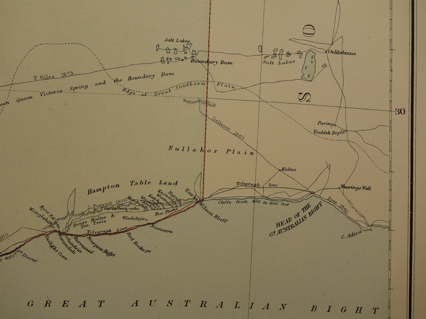 West Australië oude kaart 1890 originele antieke Engelse landkaart Western Australia WA staat Perth poster