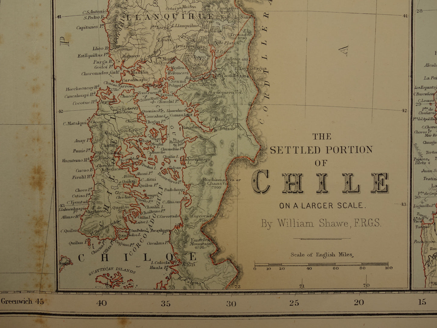 the settled portion of Chile William Shawe 1890